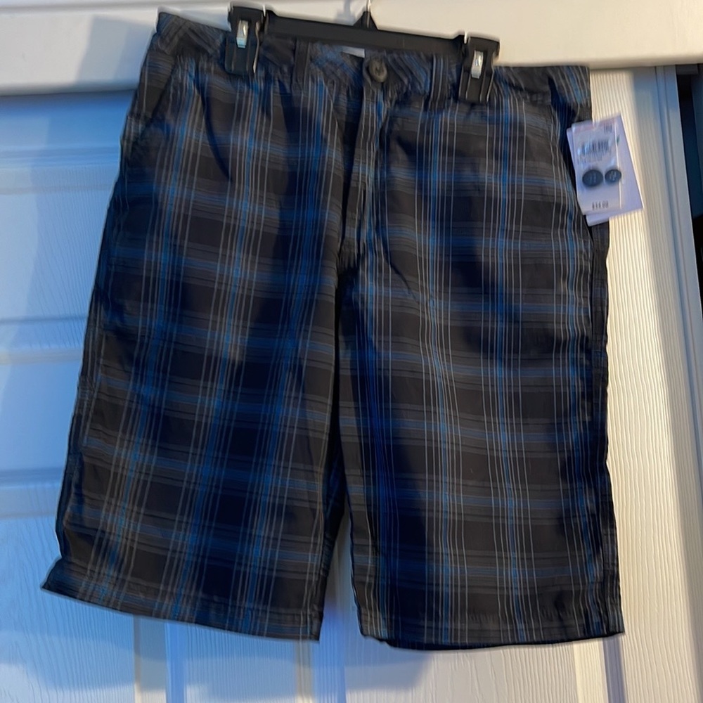 Selling youth shorts.